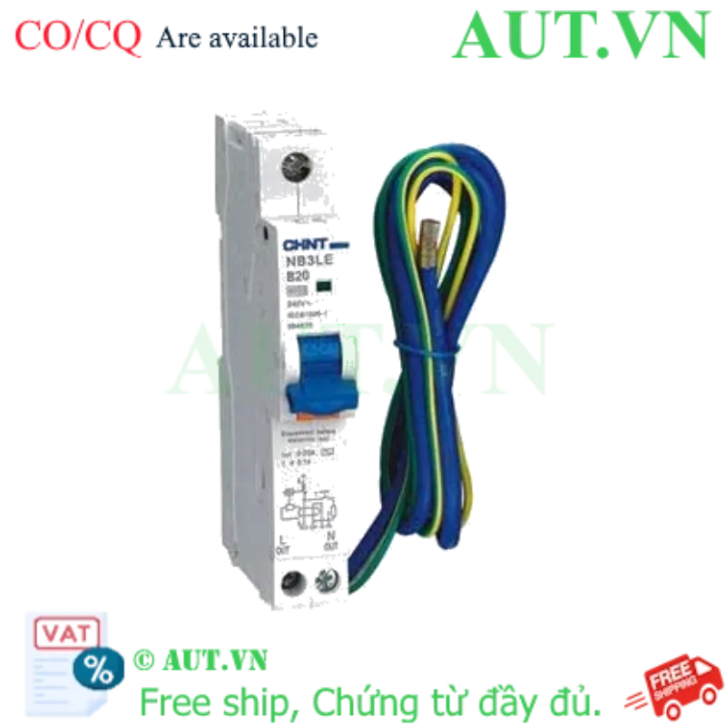 Ảnh của Aptomat chống giật CHINT NB3LE-32 1P+N B20 30mA 