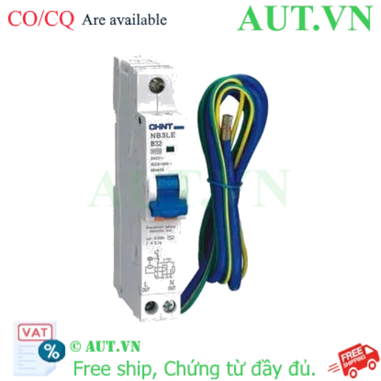 Ảnh của Aptomat chống giật CHINT NB3LE-32 1P+N B32 30mA 