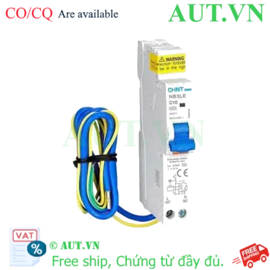 Ảnh của Aptomat chống giật CHINT NB3LE-32 1P+N C10 30mA 