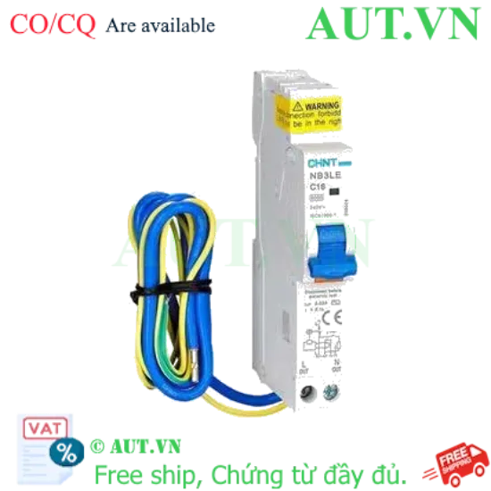 Ảnh của Aptomat chống giật CHINT NB3LE-32 1P+N C16 30mA 