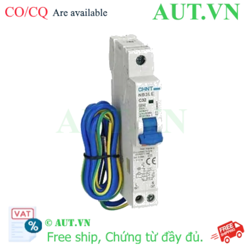 Ảnh của Aptomat chống giật CHINT NB3LE-32 1P+N C32 30mA 
