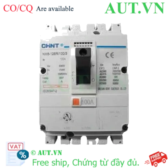 Ảnh của Aptomat dạng khối CHINT NM8-125R/100/3 
