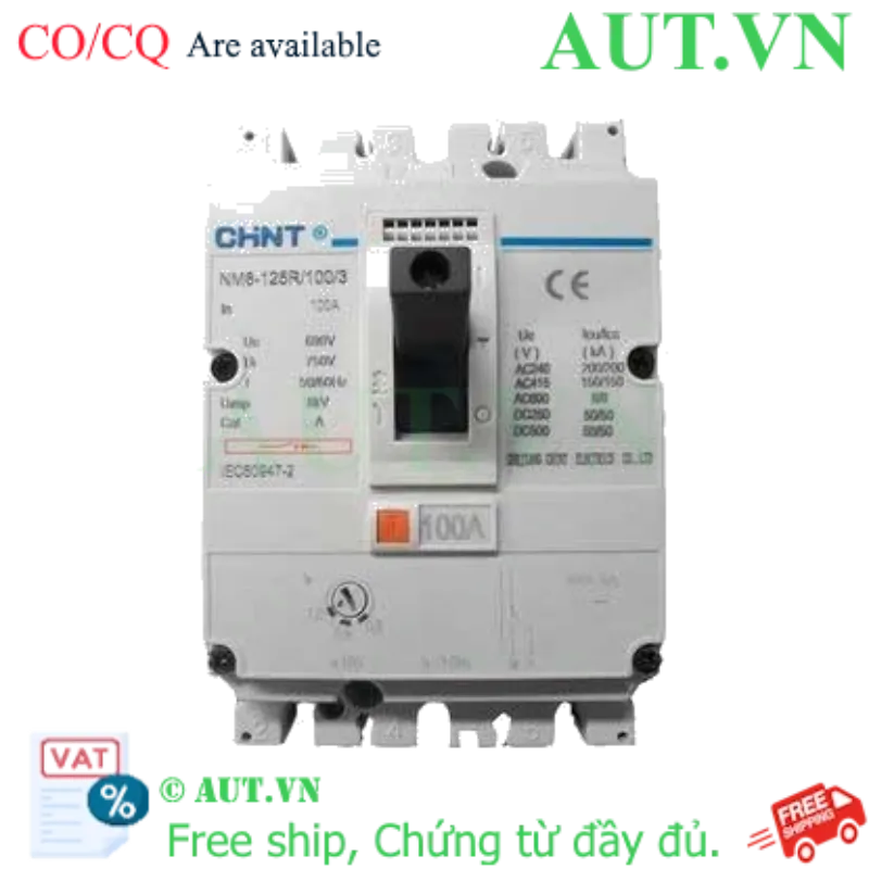 Ảnh của Aptomat dạng khối CHINT NM8-125R/100/3 