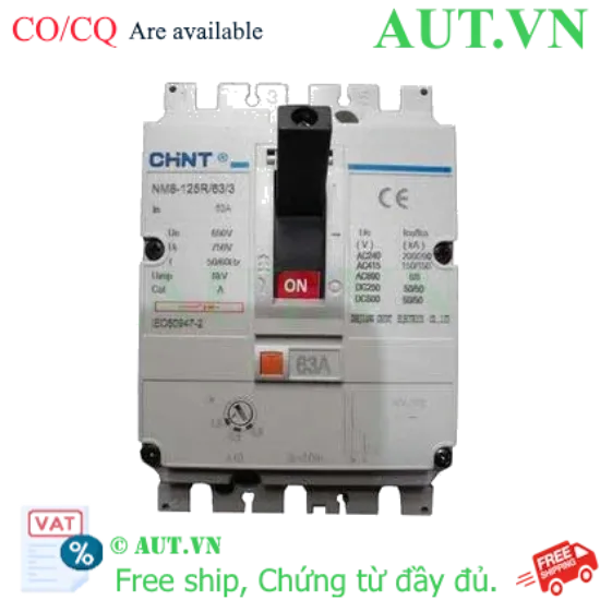 Ảnh của Aptomat dạng khối CHINT NM8-125R/63/3 