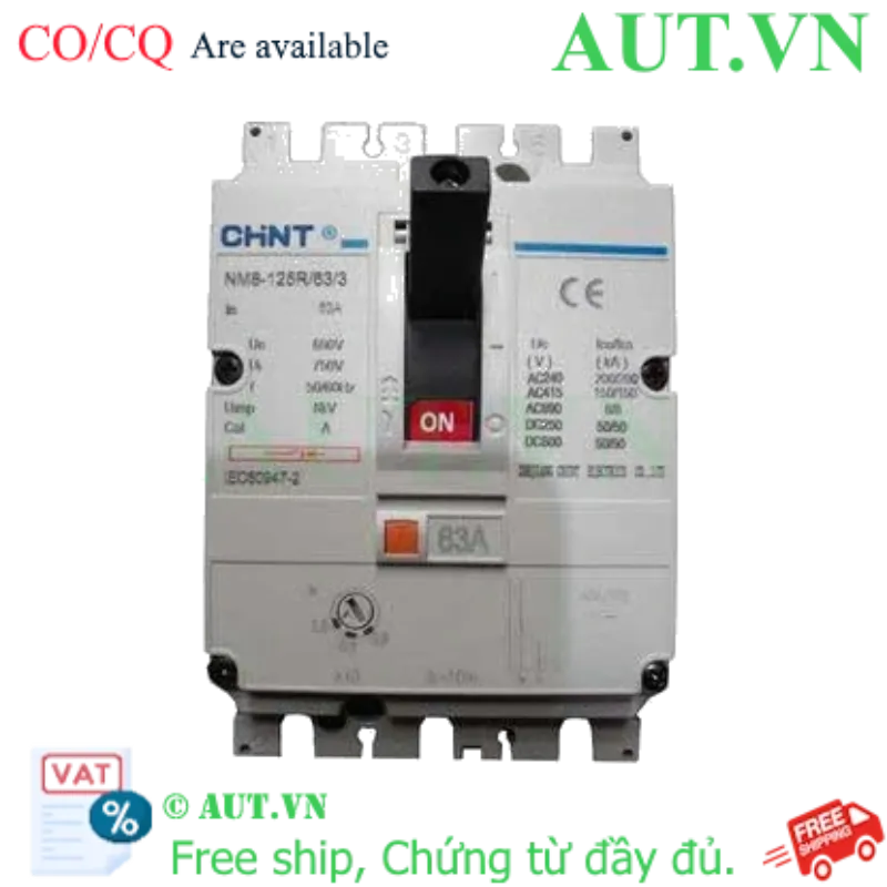 Ảnh của Aptomat dạng khối CHINT NM8-125R/63/3 