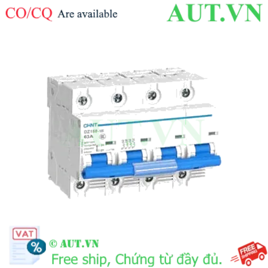 Ảnh của Aptomat MCB CHINT DZ158-125 4P 63A 6kA giá tốt từ hãng