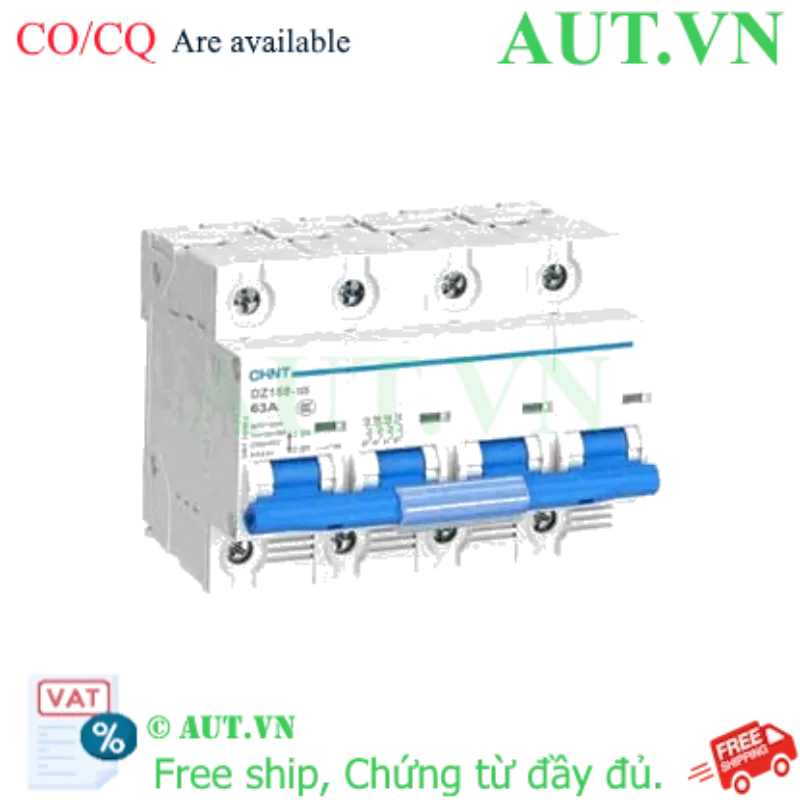 Ảnh của Aptomat MCB CHINT DZ158-125 4P 63A 6kA giá tốt từ hãng