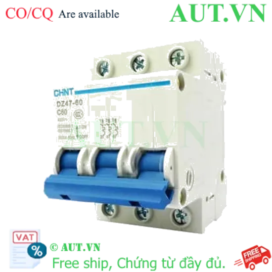 Ảnh của Aptomat MCB CHINT DZ47-60 C60-3P-3kA