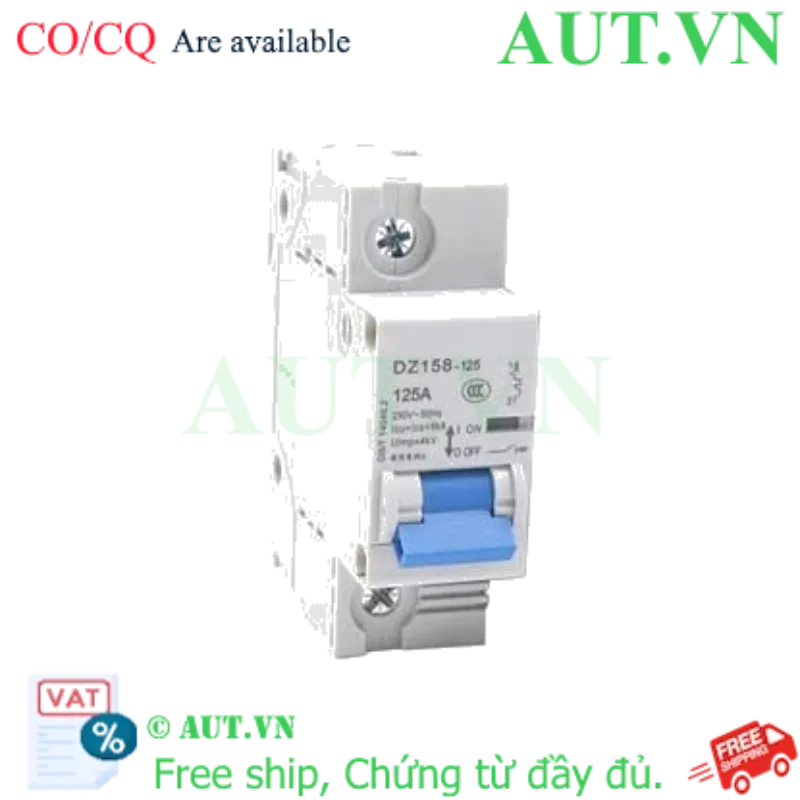 Ảnh của Át tô mát 1 pha DZ158-125 1P 125A 6kA CHINT giá ưu đãi
