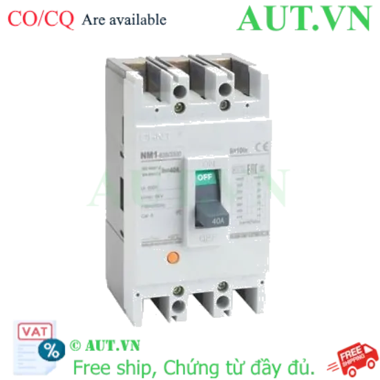Ảnh của Át tô mát 3 pha NM1-63S/3300 40A CHINT - 3P, 40A, 15kA