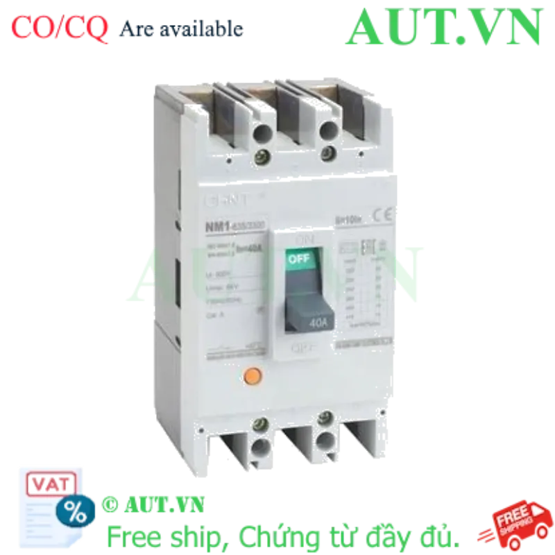 Ảnh của Át tô mát 3 pha NM1-63S/3300 40A CHINT - 3P, 40A, 15kA