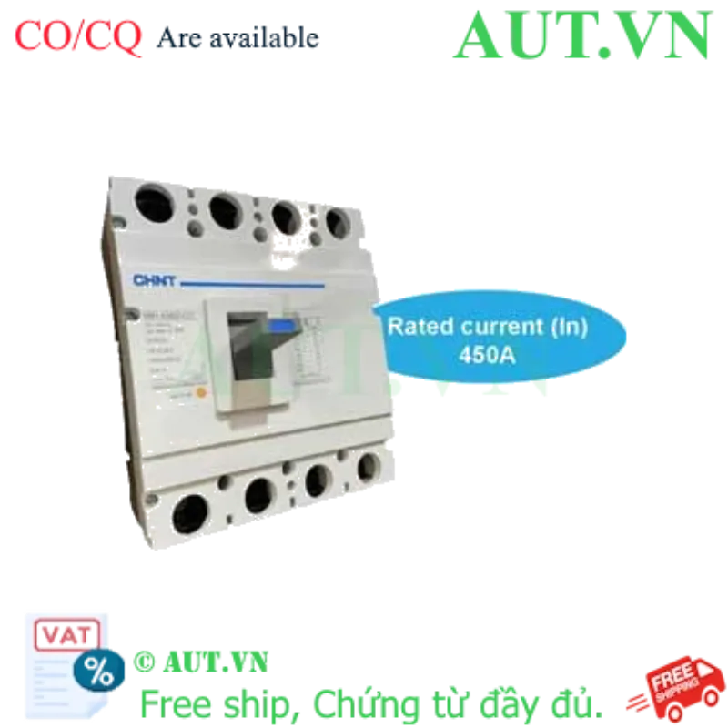Ảnh của Át tô mát NM1-630S/4300 450A CHINT - 4P, 450A, 35kA