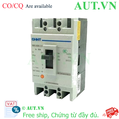 Ảnh của Át tô mát NM1-63S/3300 25A CHINT - 3P, 25A, 15kA