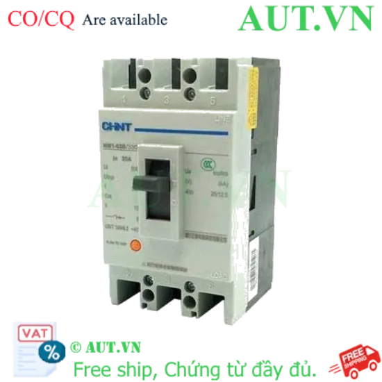 Ảnh của Át tô mát NM1-63S/3300 25A CHINT - 3P, 25A, 15kA