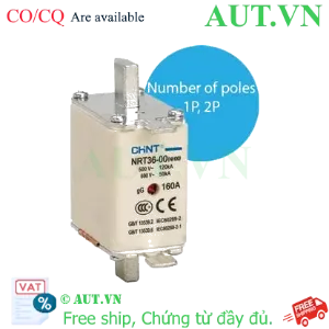 Ảnh của Cầu chì CHINT NRT36-00 1P - 160A - 690VAC - chính hãng