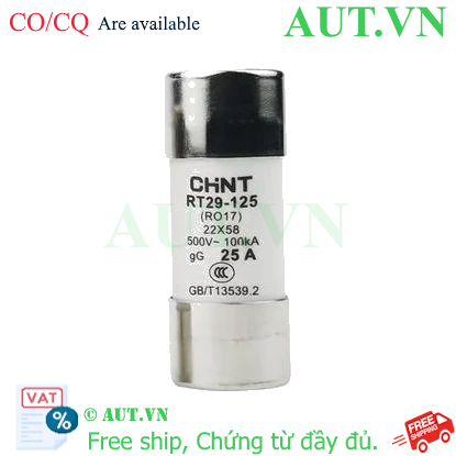 Ảnh của Cầu chì hình ống CHINT RT29-125 25A gG/gL 