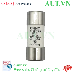 Ảnh của Cầu chì hình ống CHINT RT29-125 50A gG/gL 