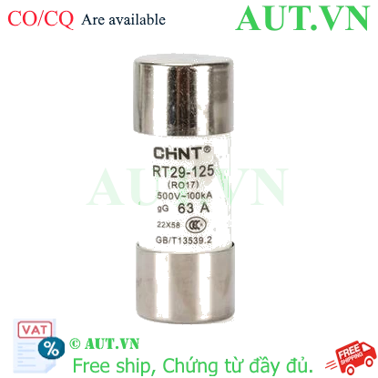 Ảnh của Cầu chì hình ống CHINT RT29-125 63A gG/gL 