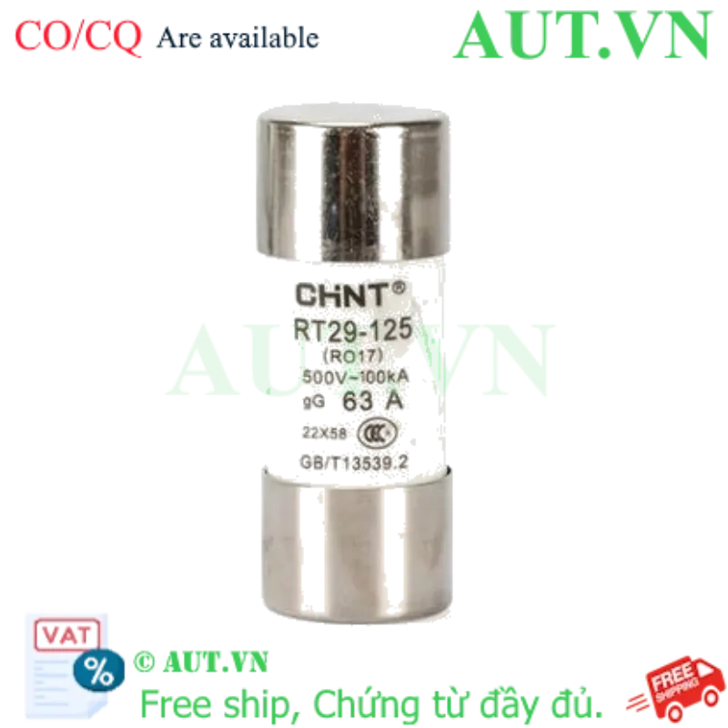 Ảnh của Cầu chì hình ống CHINT RT29-125 63A gG/gL 