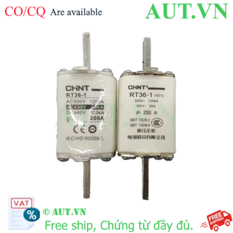 Ảnh của Cầu chì thân vuông CHINT RT36-1 160A gG 