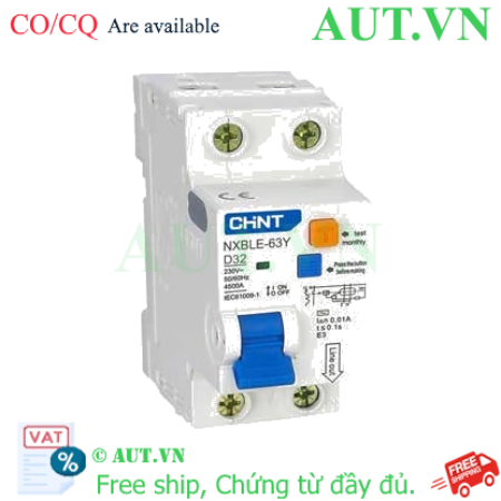 Ảnh của Cầu dao chống rò CHINT NXBLE-63Y 1P+N D32 0.01A 4.5kA 