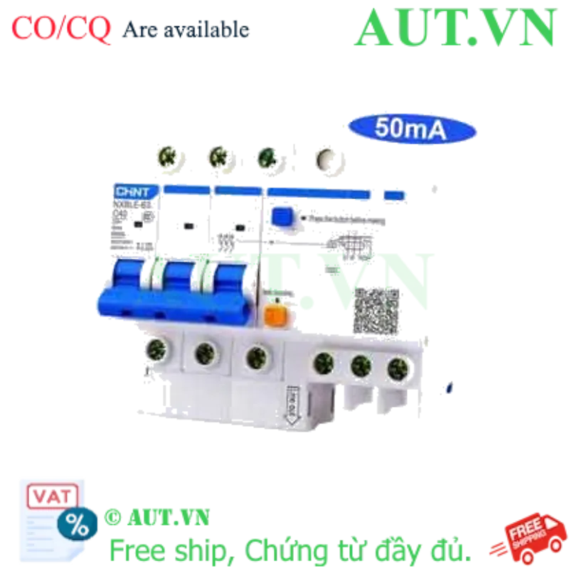 Ảnh của Cầu dao chống rò RCBO CHINT NXBLE-63 3P C40 50mA 6kA 