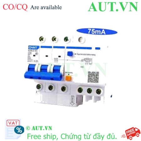 Ảnh của Cầu dao chống rò RCBO CHINT NXBLE-63 3P C50 75mA 6kA 