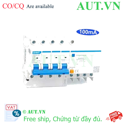 Ảnh của Cầu dao chống rò RCBO CHINT NXBLE-63 4P C50 100mA 6kA 