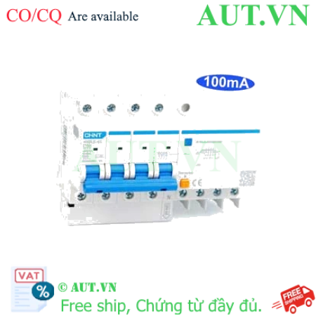 Ảnh của Cầu dao chống rò RCBO CHINT NXBLE-63 4P C50 100mA 6kA 