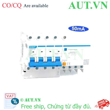 Ảnh của Cầu dao chống rò RCBO CHINT NXBLE-63 4P C50 50mA 6kA 