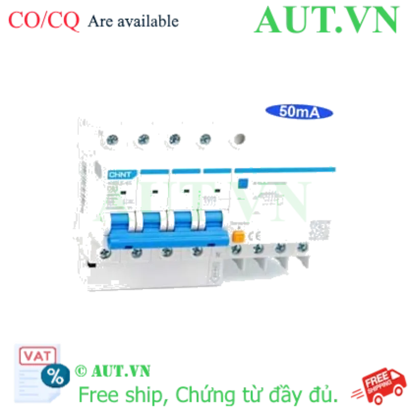 Ảnh của Cầu dao chống rò RCBO CHINT NXBLE-63 4P C63 50mA 6kA 