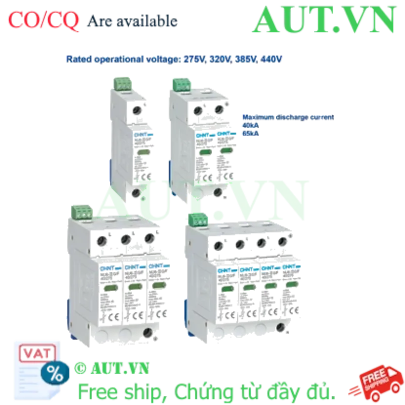 Ảnh của Chống sét lan truyền CHINT NU6-II/F 40kA/460V 1P 