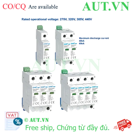 Ảnh của Chống sét lan truyền CHINT NU6-II/F 60kA/385V 4P 