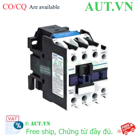 Ảnh của Công tắc tơ 3 pha CHINT NC1-1201 220VAC 12A 5.5kW 1NC