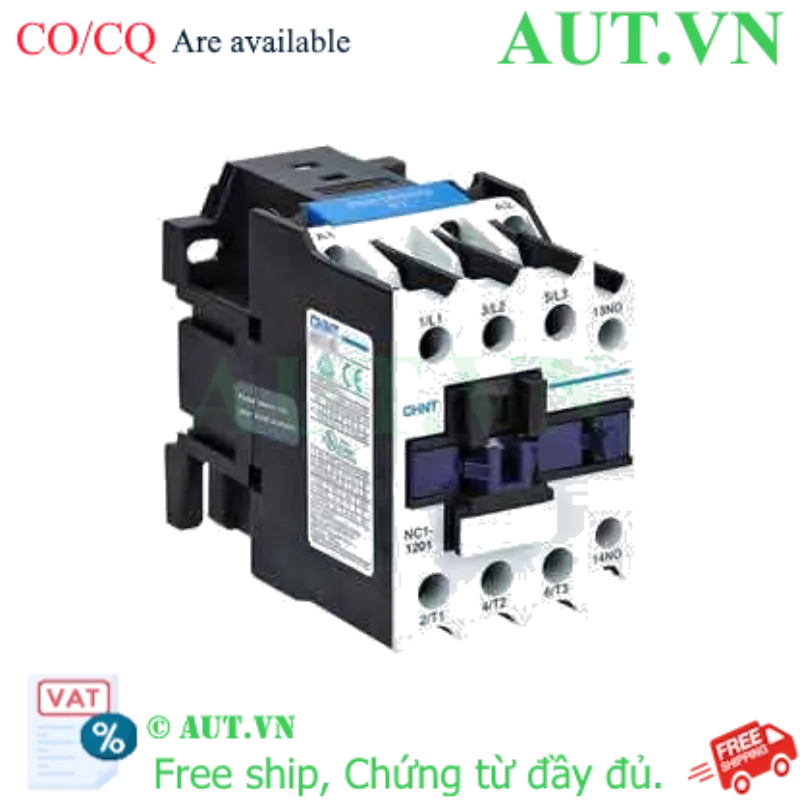 Ảnh của Công tắc tơ 3 pha CHINT NC1-1201 220VAC 12A 5.5kW 1NC