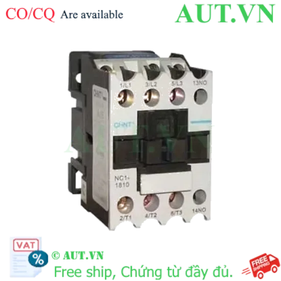 Ảnh của Công tắc tơ 3 pha CHINT NC1-1810Z 220VDC 18A 7.5kW 1NO