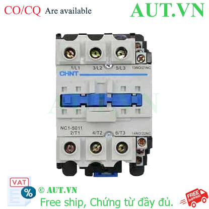 Ảnh của Công tắc tơ 3 pha CHINT NC1-5011 380VAC 50A 22kW 1NO+1NC