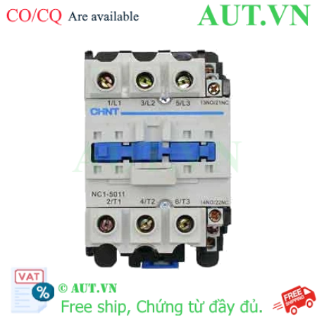 Ảnh của Công tắc tơ 3 pha CHINT NC1-5011 380VAC 50A 22kW 1NO+1NC