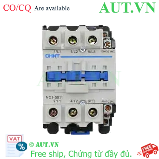 Ảnh của Công tắc tơ 3 pha CHINT NC1-5011 380VAC 50A 22kW 1NO+1NC