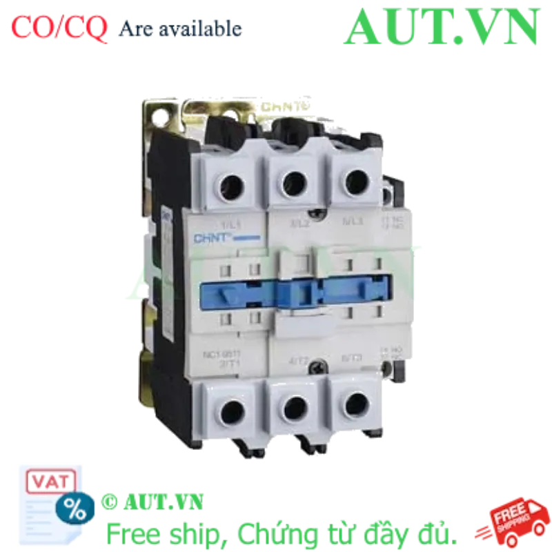 Ảnh của Công tắc tơ 3 pha CHINT NC1-9511 220VAC 95A 45kW 1NO+1NC