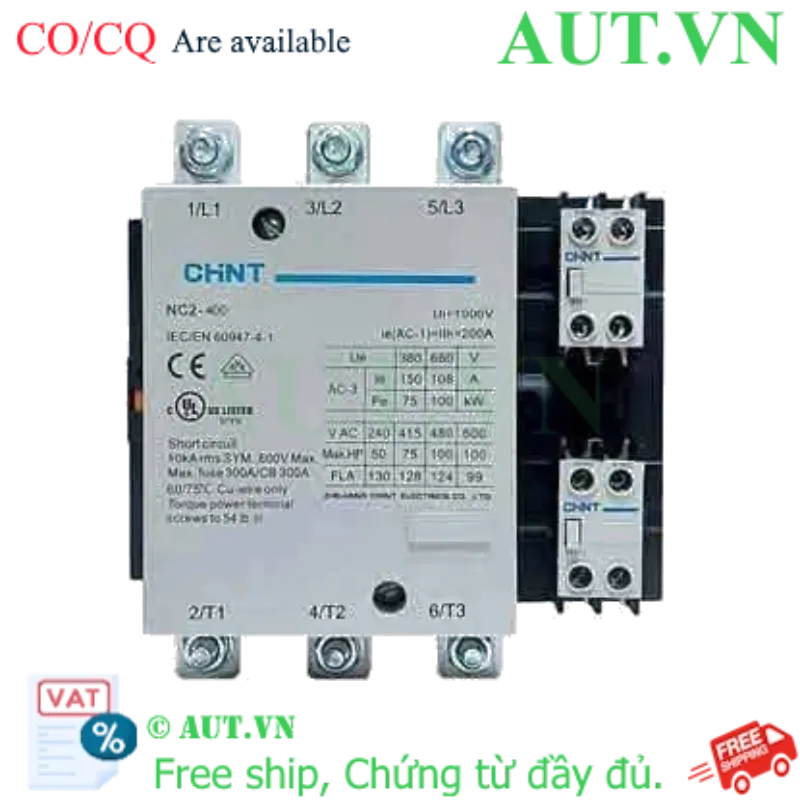 Ảnh của Công tắc tơ xoay chiều 115-800A CHINT NC2-400 220V 