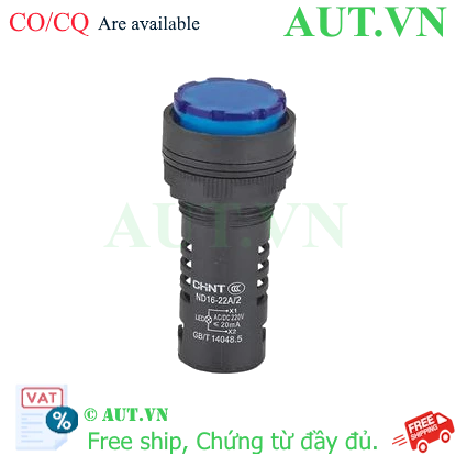 Ảnh của Đèn báo CHINT ND16-22A/2 220V BLU phi 22