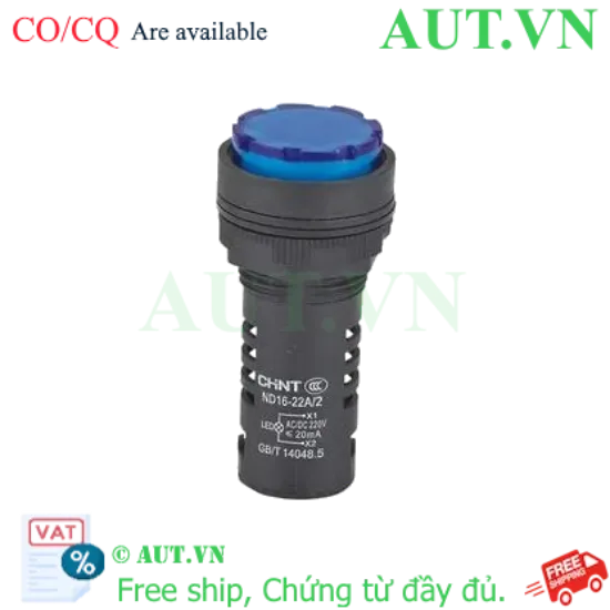 Ảnh của Đèn báo CHINT ND16-22A/2 220V BLU phi 22