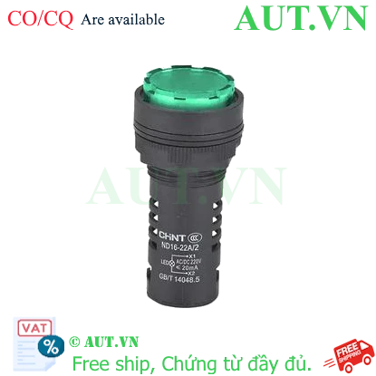 Ảnh của Đèn báo CHINT ND16-22A/2 220V GRN phi 22