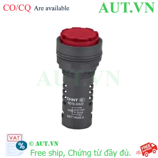 Ảnh của Đèn báo CHINT ND16-22A/2 220V RED phi 22