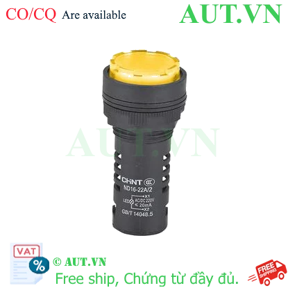 Ảnh của Đèn báo CHINT ND16-22A/2 220V YEL phi 22