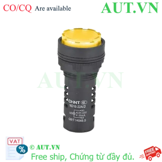 Ảnh của Đèn báo CHINT ND16-22A/2 220V YEL phi 22