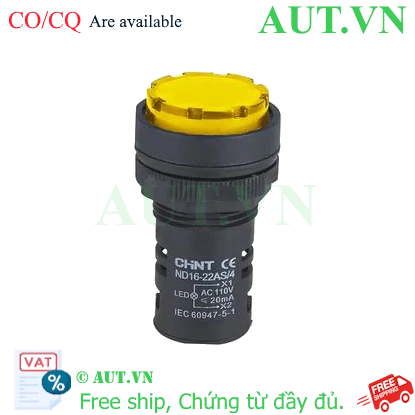 Ảnh của Đèn báo CHINT ND16-22AS/4 110V YEL phi 22