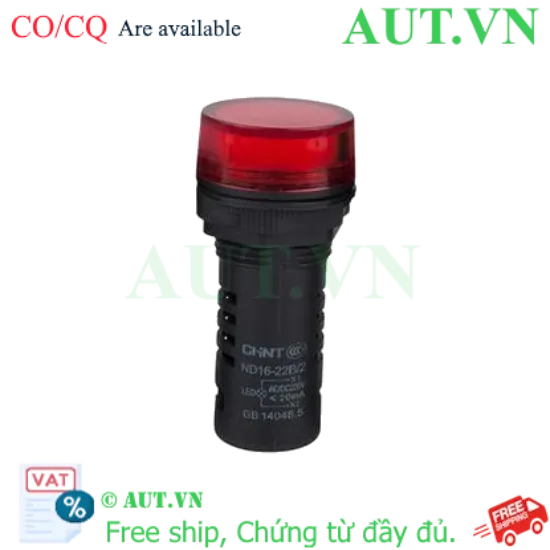 Ảnh của Đèn báo CHINT ND16-22B/2 220V RED phi 22
