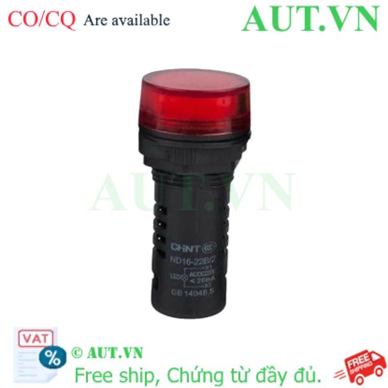Ảnh của Đèn báo CHINT ND16-22B/2 220V RED phi 22